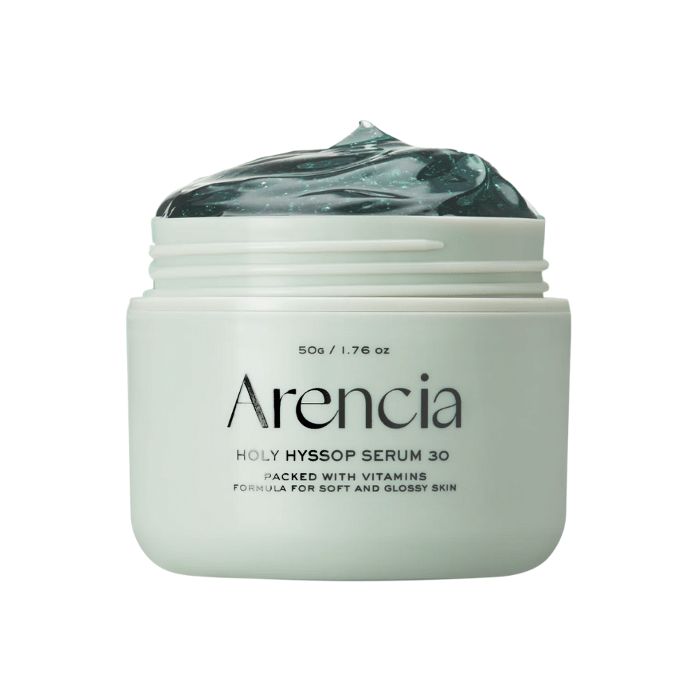 Arencia Holy Hyssop Serum 30 – potente suero vitamínico con extracto de hisopo francés que suaviza la piel y mejora el brillo y la elasticidad.