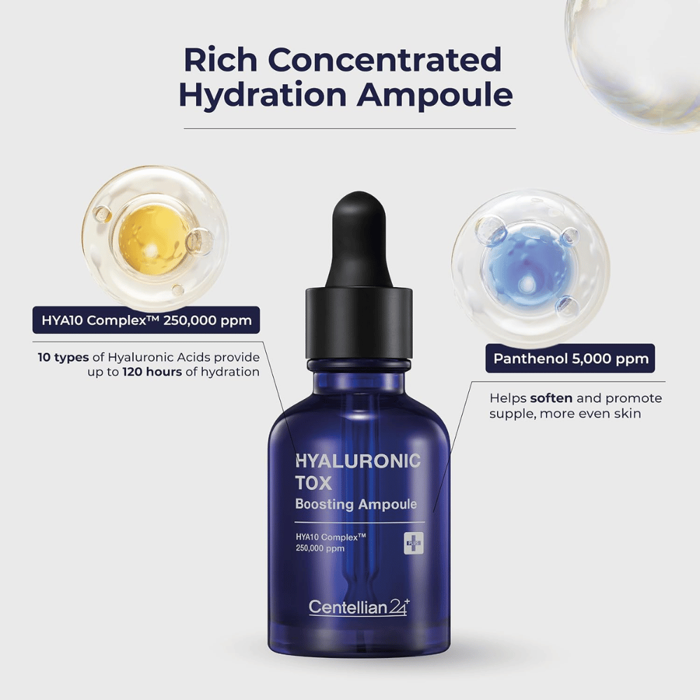 3. Centellian24 Hyaluronic Tox Boosting Ampoule – sérum con 10 tipos de ácido hialurónico y pantenol