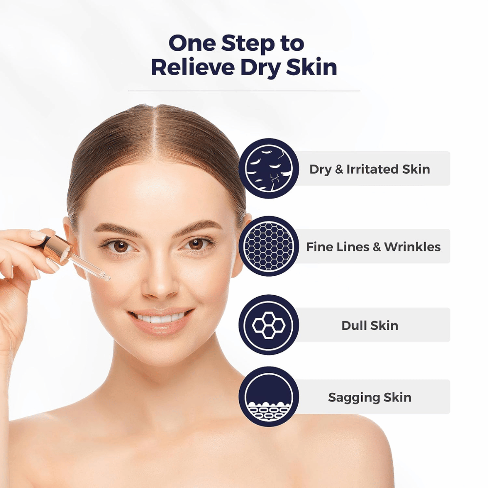 1. Centellian24 Hyaluronic Tox Boosting Ampoule – mujer aplicando sérum para piel seca, líneas finas y luminosidad