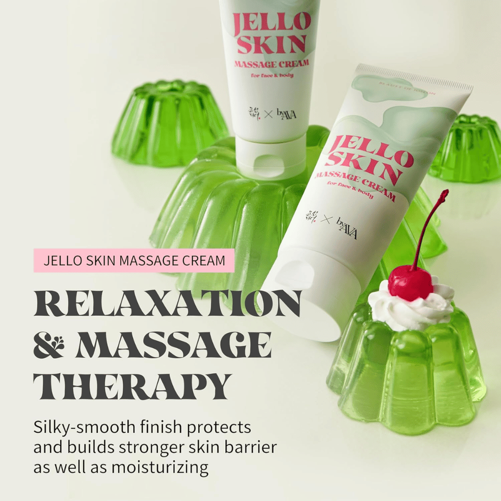 Beauty of Joseon Jello Skin Massage Cream para un relajante masaje facial y corporal que hidrata y fortalece la barrera cutánea.