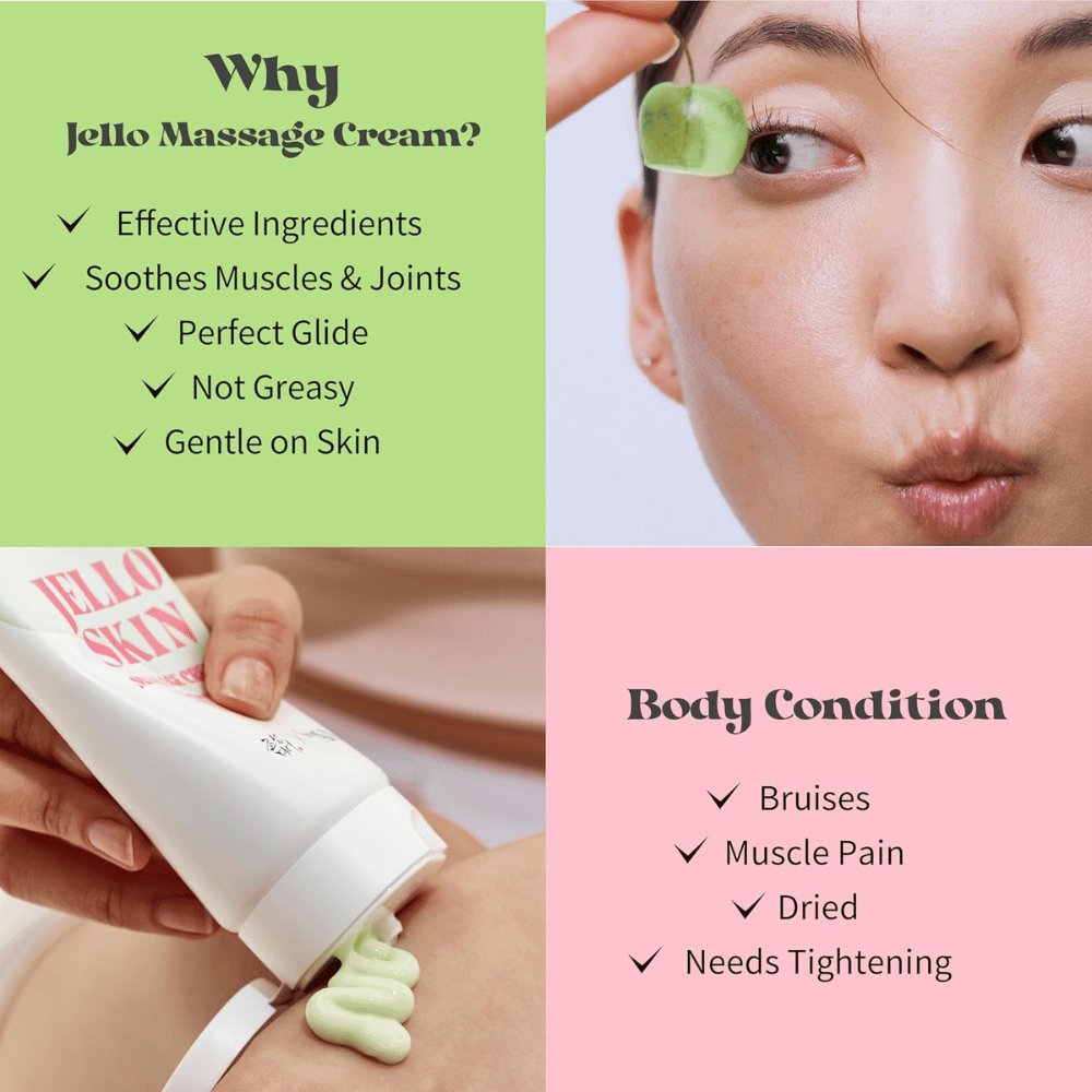 Beauty of Joseon Jello Skin Massage Cream para rostro y cuerpo con sensación sedosa, hidratación y fórmula apta para masaje.
