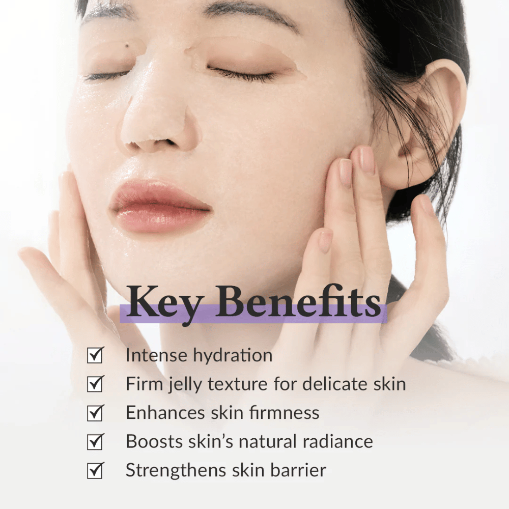 Beneficios clave
✔️ Hidratación intensiva
✔️ Estructura de gel firme para piel sensible
✔️ Mejora la firmeza de la piel
✔️ Resalta el brillo natural de la piel
✔️ Fortalece la barrera de la piel