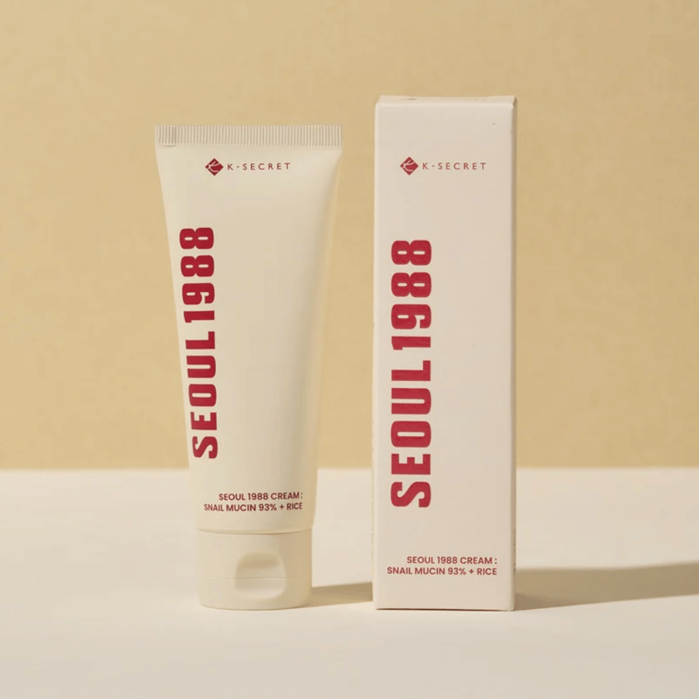 Imagen del producto con empaque para SEOUL 1988 Cream : Snail Mucin 93% + Rice 100ml