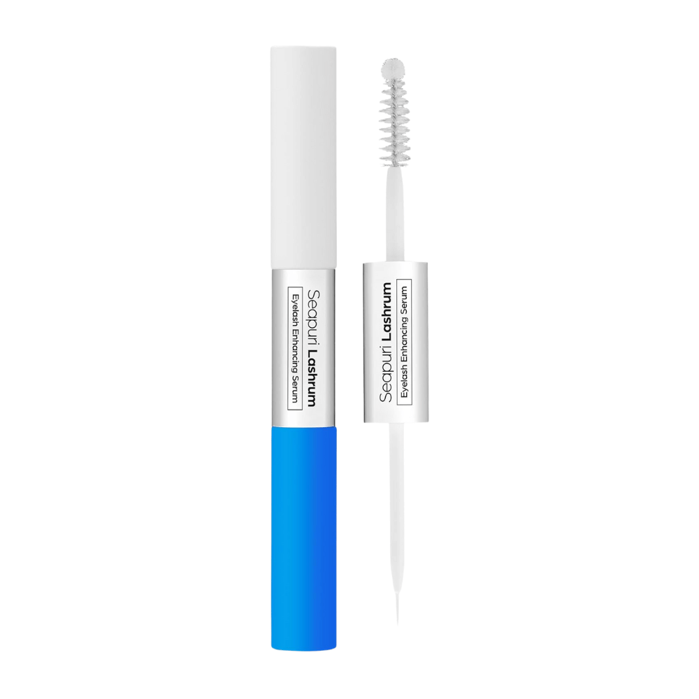 Seapuri Lashrum Eyelash Enhancing Serum con cepillo y funda. Suero nutritivo que fortalece y alarga las pestañas.