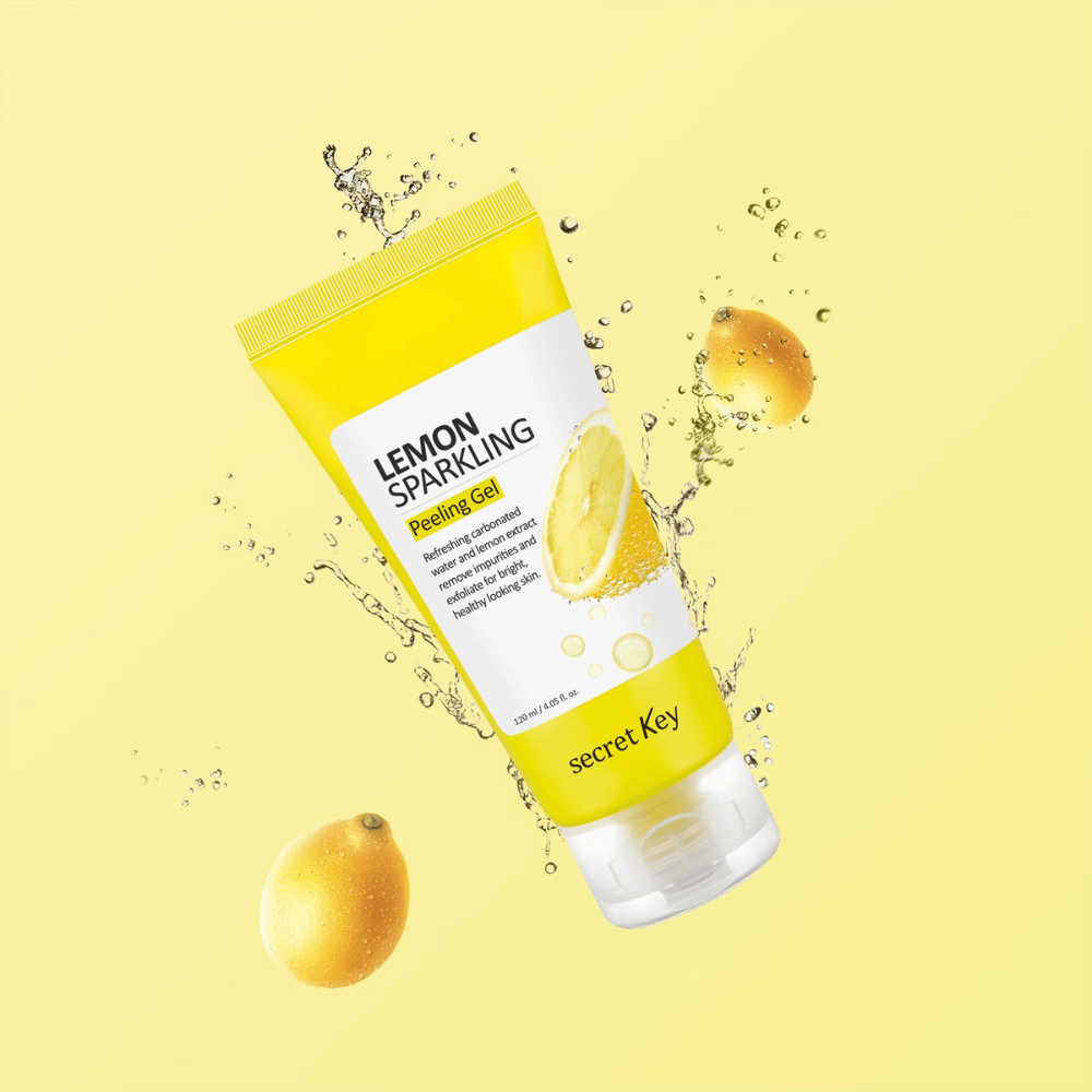 Secret Key Lemon Sparkling Peeling Gel – gel exfoliante refrescante con extracto de limón que exfolia, ilumina y da brillo a la piel.