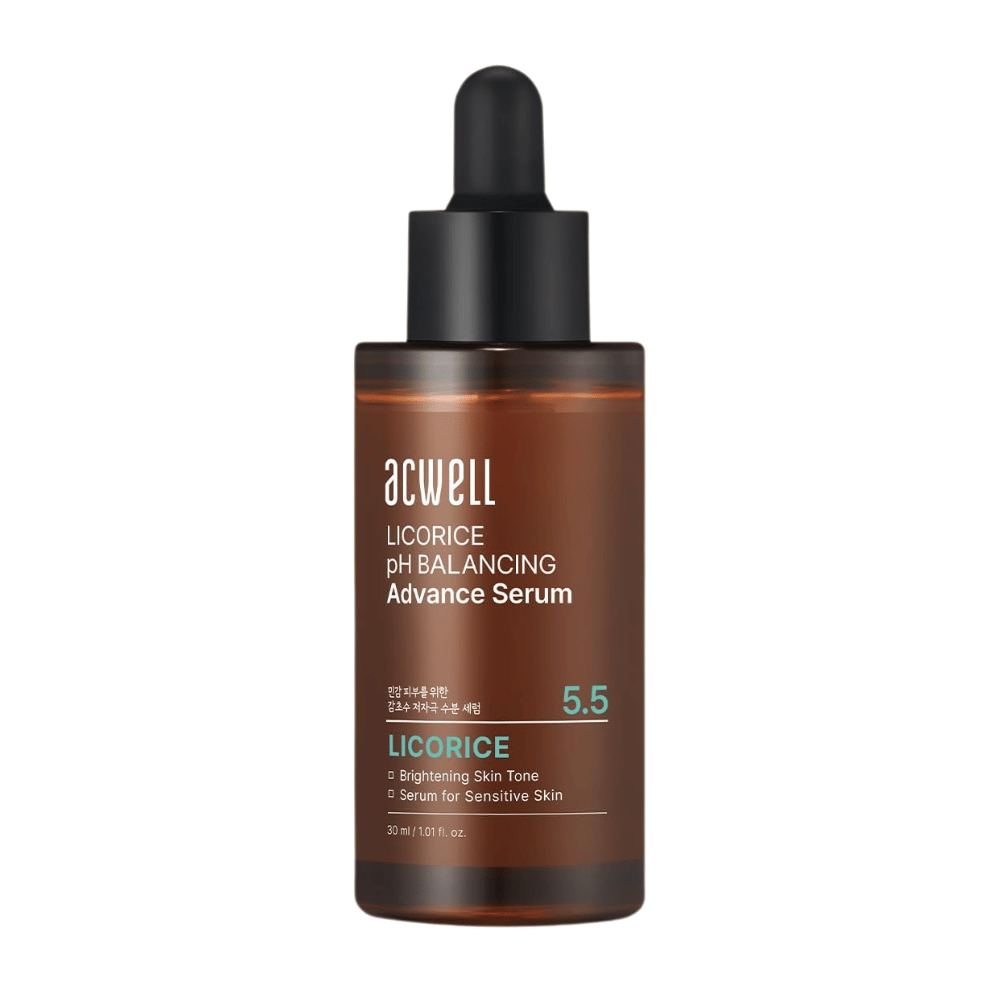 Imagen de producto recortada limpia de Acwell Licorice pH Balancing Advance Serum sobre fondo claro.