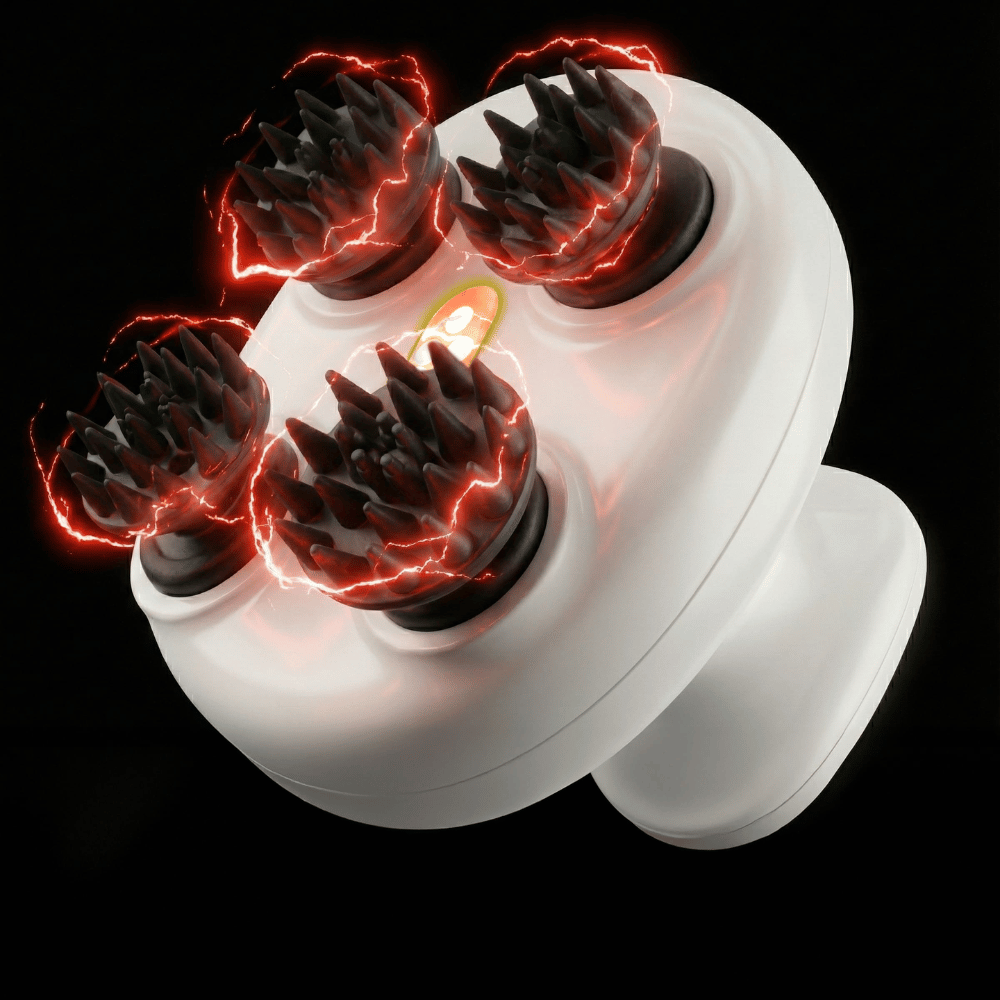 Imagen del producto de Beaund Lift Head Spa sobre fondo blanco. El aparato de masaje inalámbrico se muestra claramente con su diseño moderno y sus cuatro cabezales de silicona masajeadores.