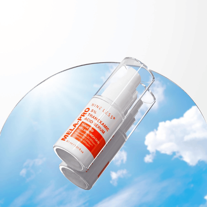 NINE LESS MELA-PRO 5% Tranexamic Acid Serum 30 ml con bomba, suero para pigmentación y manchas oscuras.