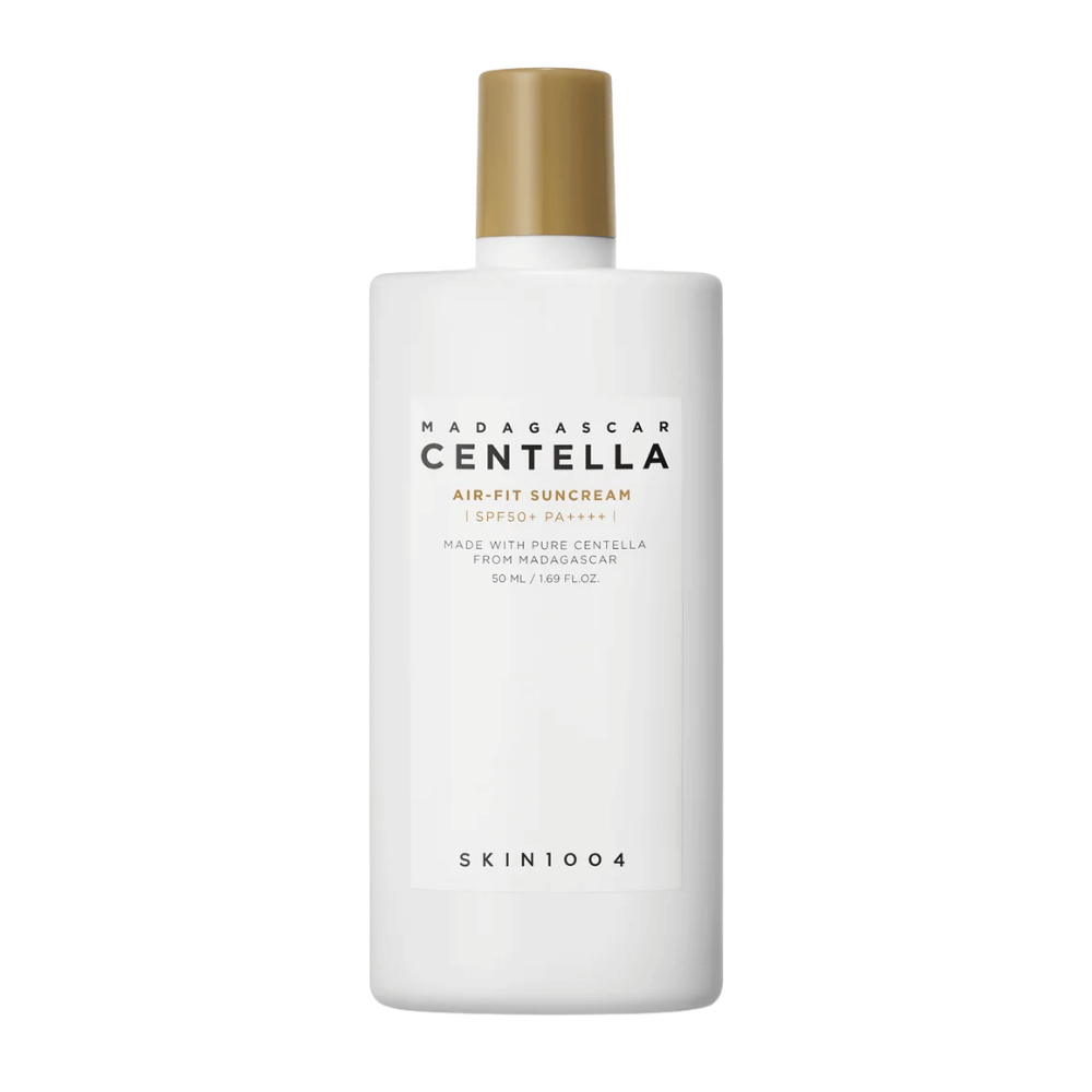 Protector solar de Centella asiatica SPF50+ PA++++ que proporciona una protección UV eficaz, hidrata la piel y deja un acabado ligero y no pegajoso