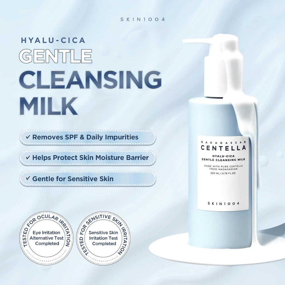 SKIN1004 Madagascar Centella Hyalu-Cica Gentle Cleansing Milk – leche limpiadora suave para piel sensible