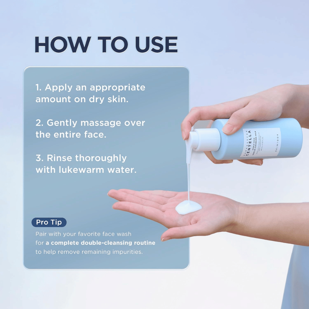 SKIN1004 Madagascar Centella Hyalu-Cica Gentle Cleansing Milk – así se usa la leche limpiadora