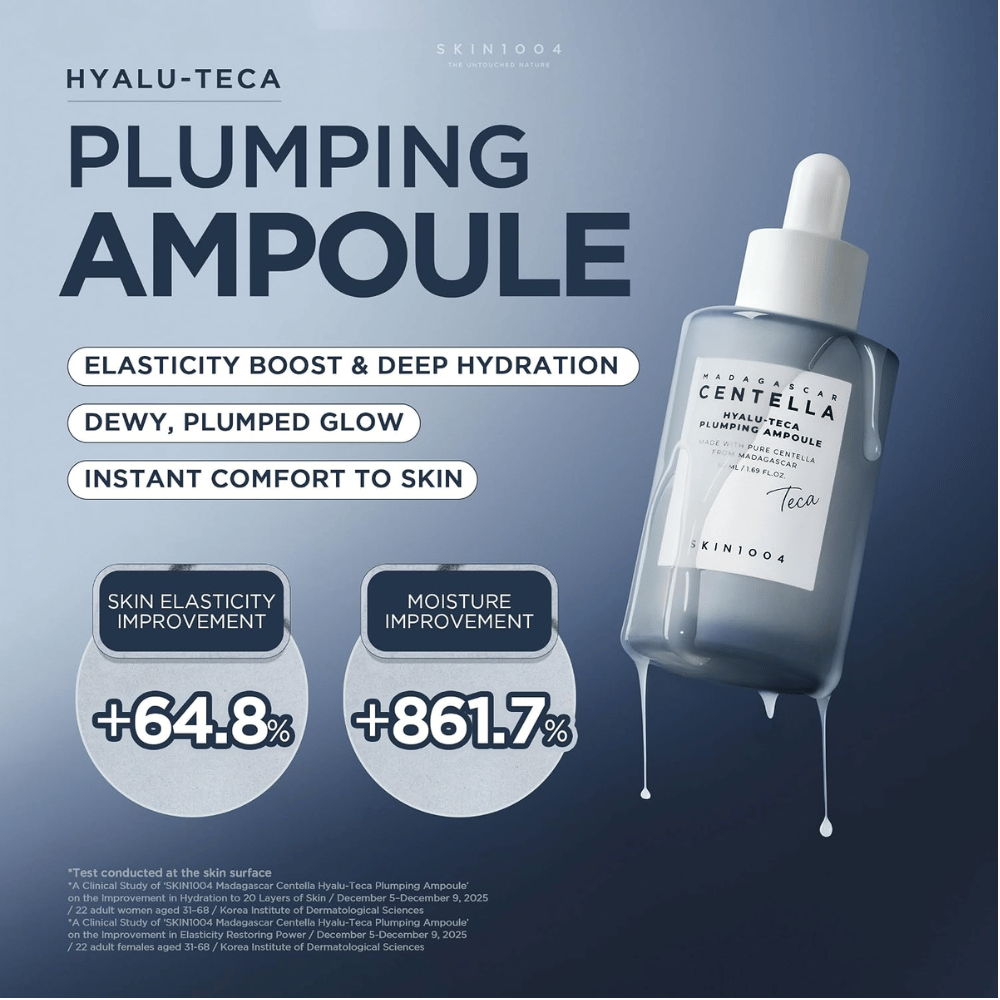 5. SKIN1004 Madagascar Centella Hyalu-Teca Plumping Ampoule – hidratación intensa, luminosidad y mejora de la elasticidad de la piel