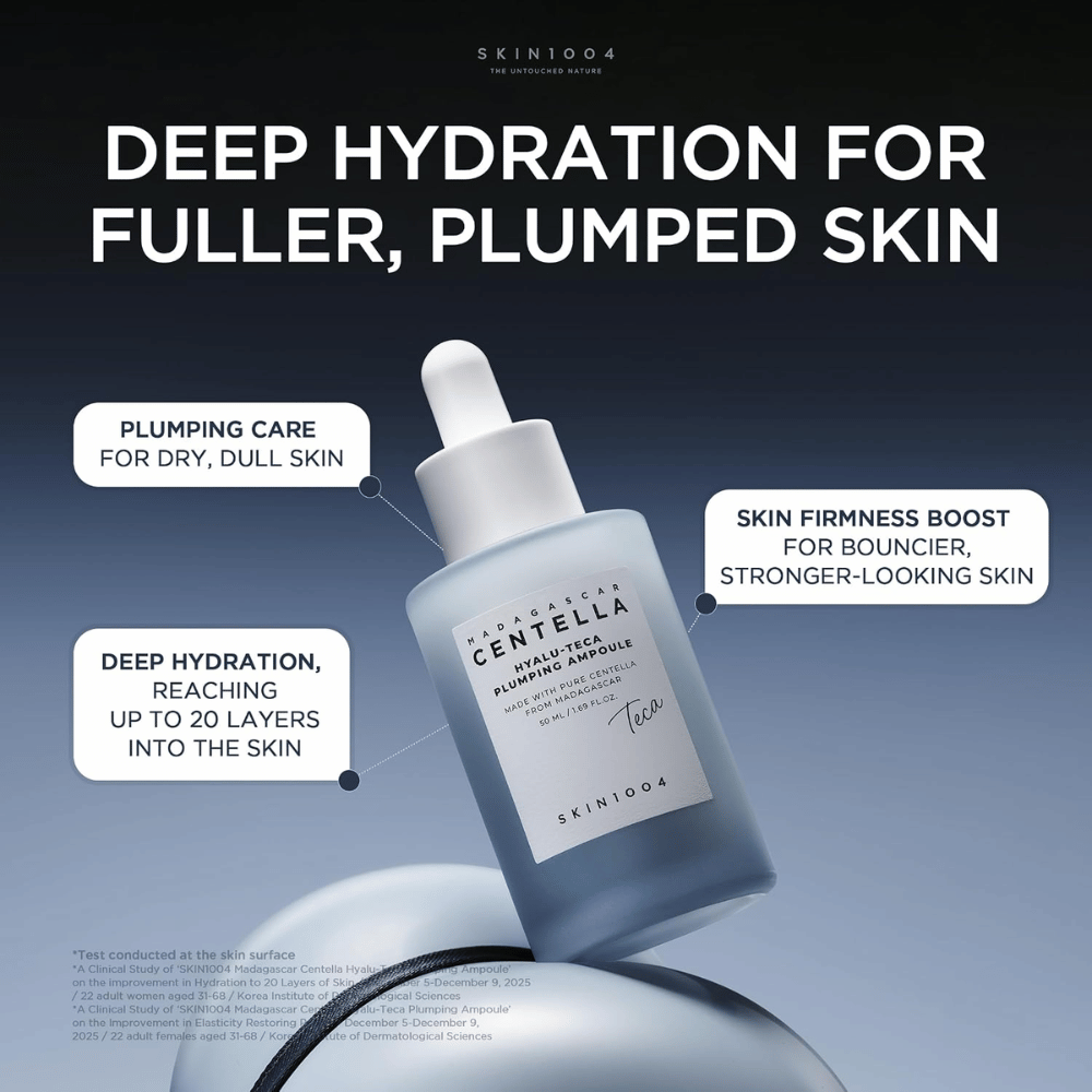 4. SKIN1004 Madagascar Centella Hyalu-Teca Plumping Ampoule – ampolla hidratante para una piel con más volumen y mejor elasticidad
