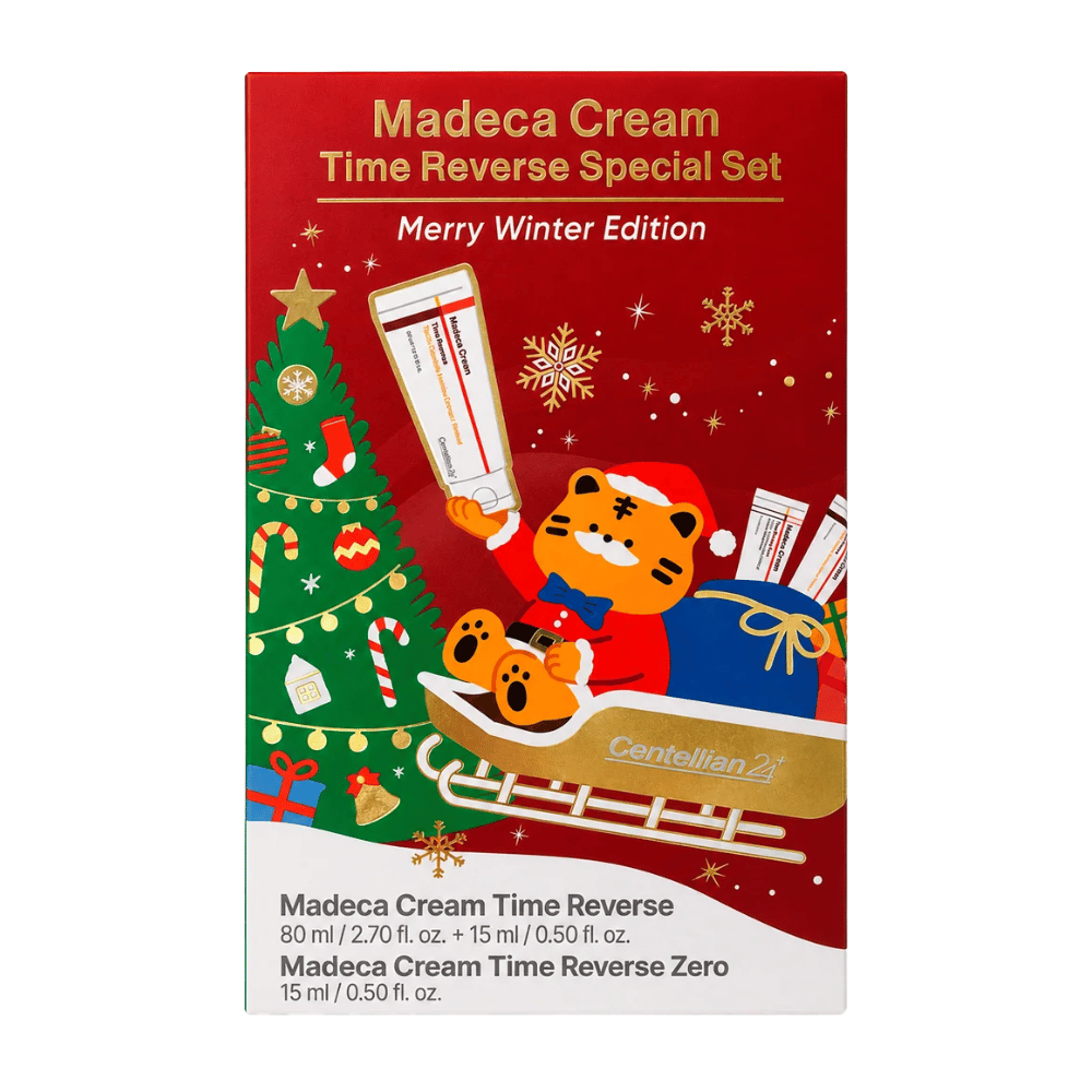 1. Centellian24 Madeca Cream Time Reverse Special Set Merry Winter Edition – set navideño de cuidado de la piel en caja de regalo roja