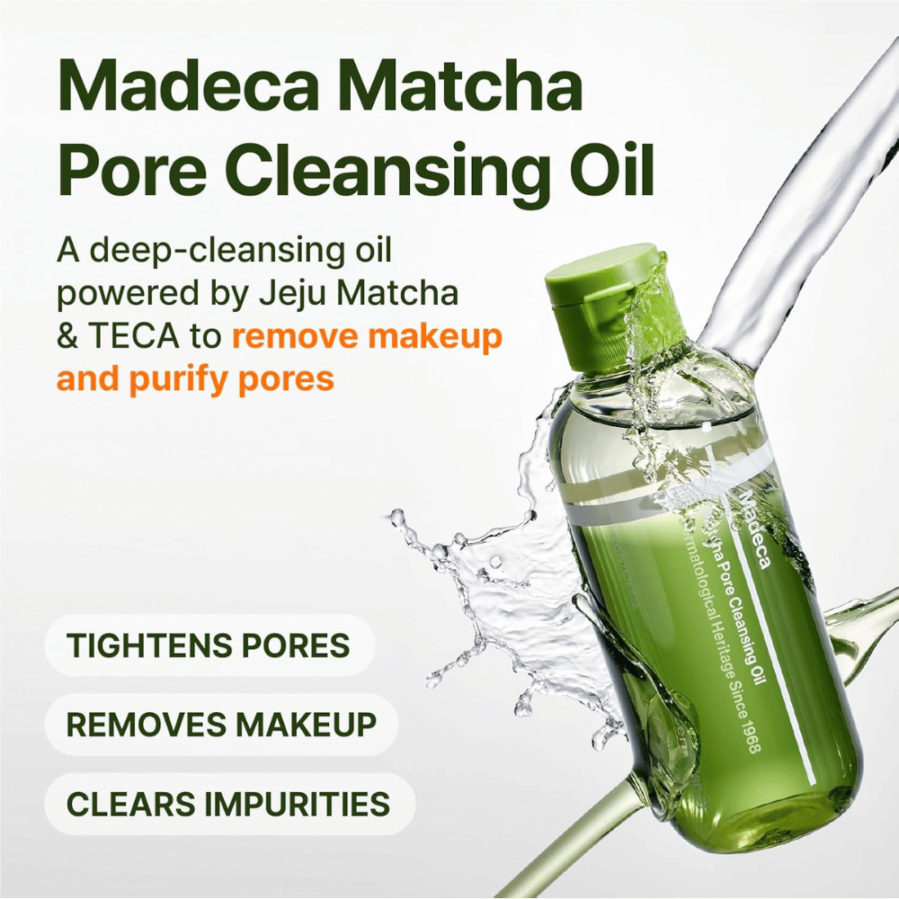 Centellian24 Madeca Matcha Pore Cleansing Oil con matcha de Jeju para una limpieza profunda de los poros