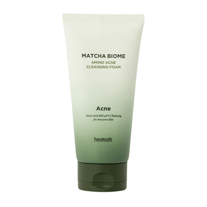 Heimish Matcha Biome Amino Acne Cleansing Foam – limpieza facial coreana para piel propensa al acné y sensible con matcha y aminoácidos