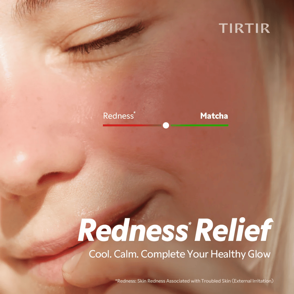 TIRTIR Matcha Calming Cream reduce el enrojecimiento y la irritación, calma la piel sensible y proporciona un tono de piel más uniforme y equilibrado.