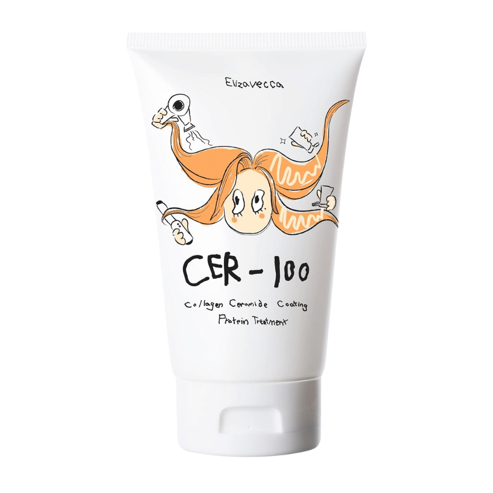 Elizavecca Milky Piggy CER-100 Collagen Ceramide Coating Protein Treatment – mascarilla capilar coreana para cabello reparado, suave y fuerte