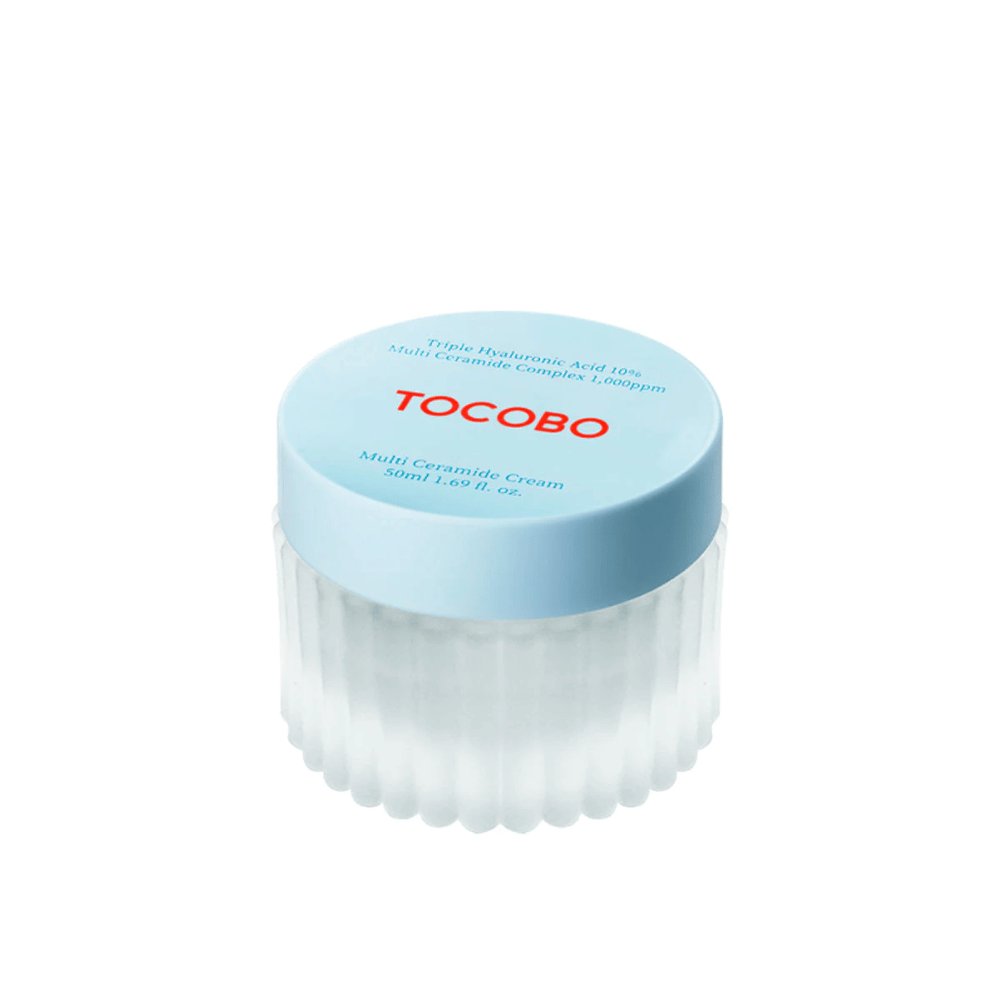 La imagen muestra TOCOBO Multi Ceramide Cream, una crema para la piel diseñada para nutrir e hidratar la piel.