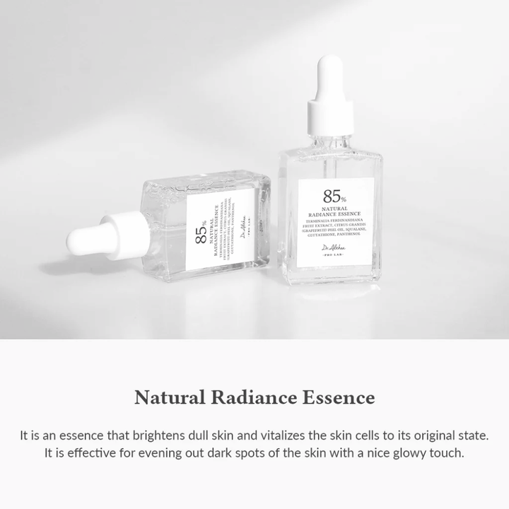 Dr. Althea Natural Radiance Essence que hidrata, da brillo y unifica el tono de la piel para una piel saludable y radiante.