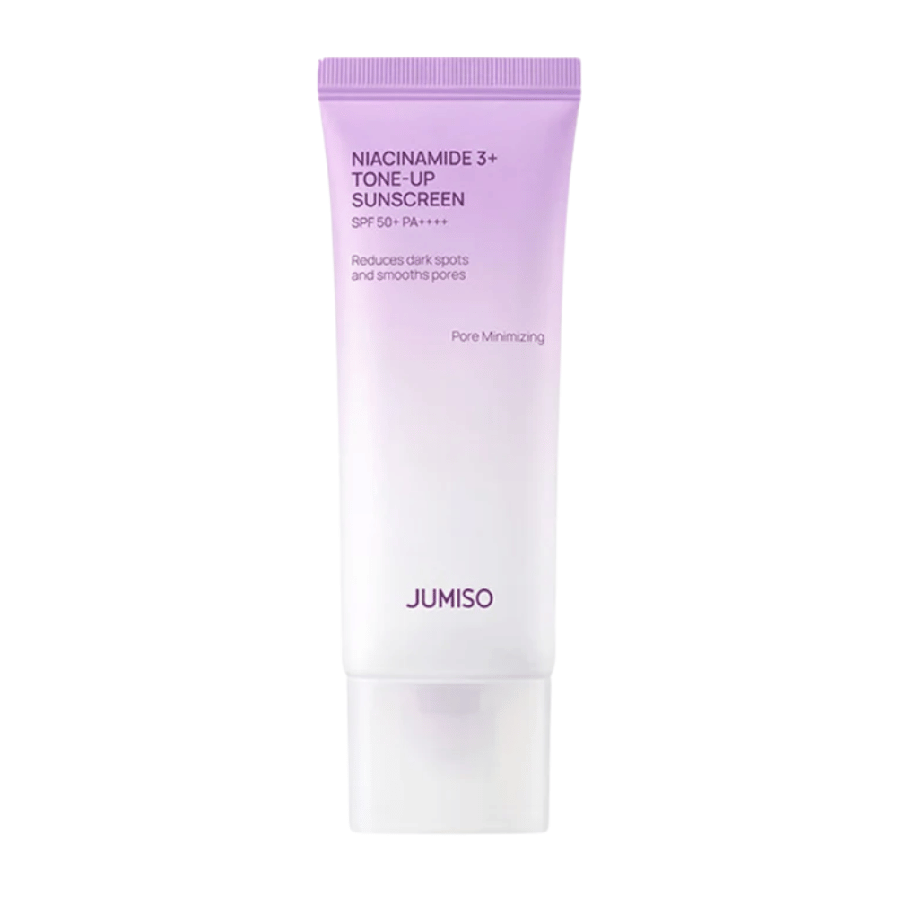 JUMISO Niacinamide 3+ Tone-Up Sunscreen SPF50+ PA++++ 50 ml – crema solar coreana con niacinamida para protección UV, tono de piel uniforme y luminosidad.
