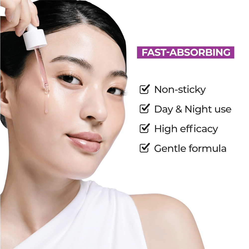 Jumiso Niacinamide 20 Serum – suero de rápida absorción, no pegajoso para día y noche con una fórmula suave pero efectiva contra el tono de piel desigual.
