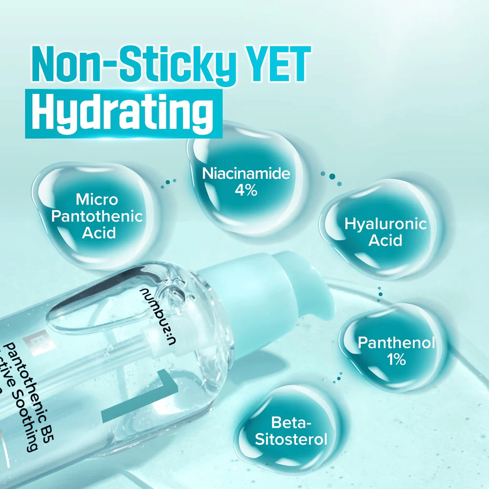 numbuzin No.1 Suero Pantoténico B5 con 4% de niacinamida, 1% de pantenol y ácido hialurónico – suero hidratante y equilibrante de sebo contra el acné