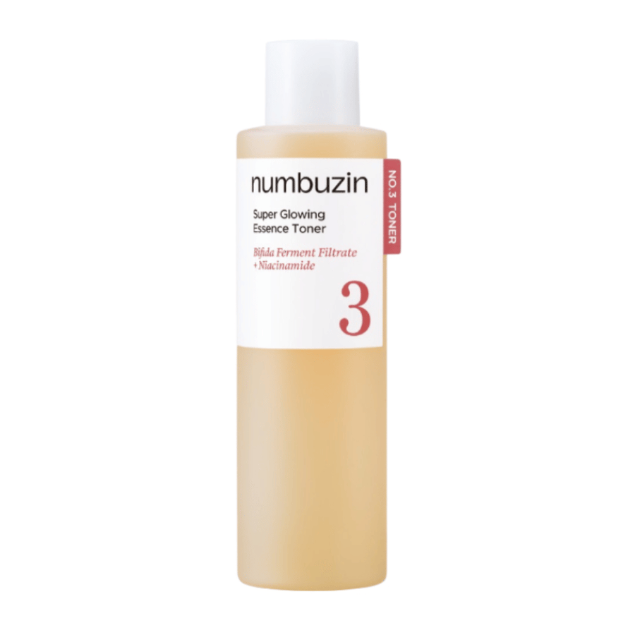 Numbuzin No.3 Super Glowing Essence Toner – tonos iluminadores con filtrado de fermento de bifida y niacinamida.