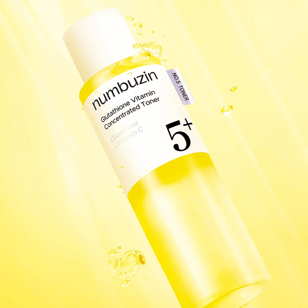 Numbuzin No.5+ Glutathione Vitamin Boosting Essential Toner tónico facial iluminador contra las manchas de pigmentación