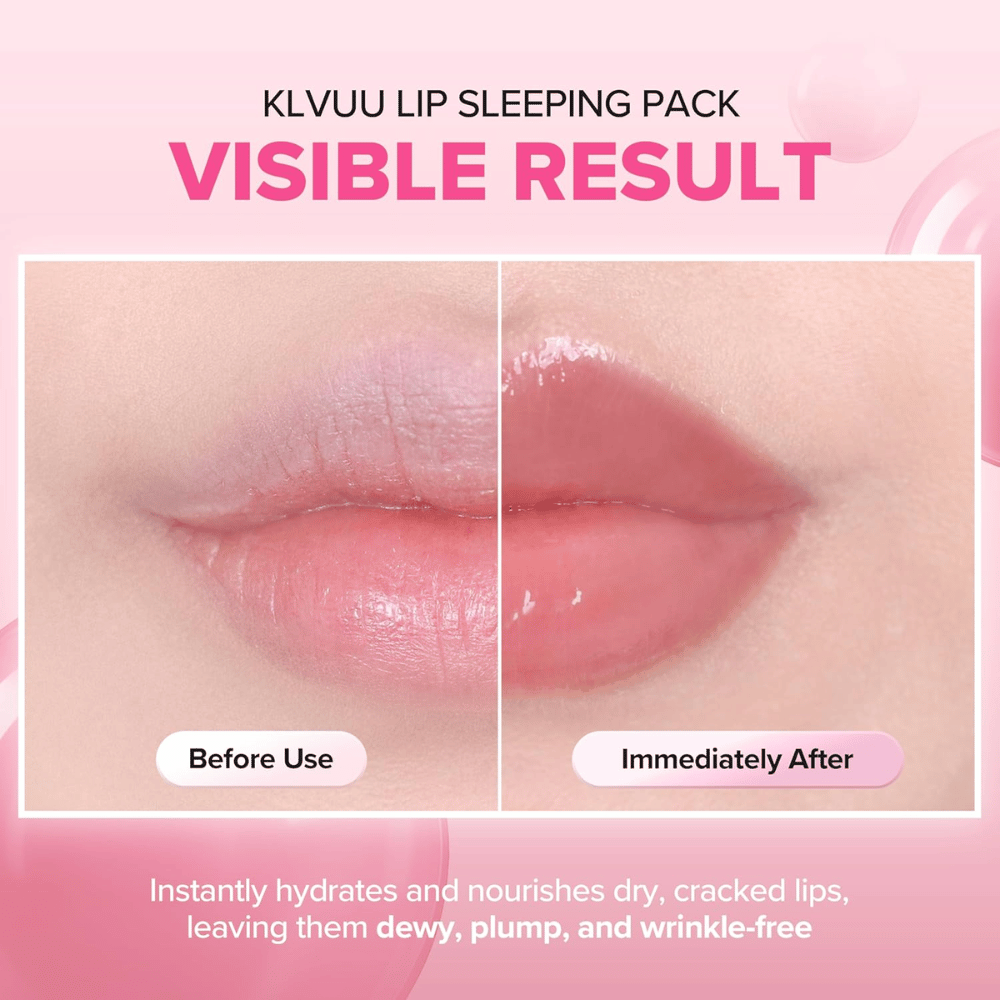 KLAVUU Nourishing Care Lip Sleeping Pack Coconut hidrata los labios secos, mejora la suavidad y proporciona un resultado más voluminoso y brillante.