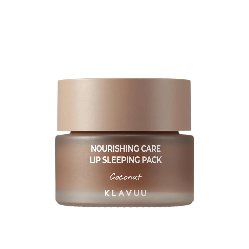 KLAVUU Nourishing Care Lip Sleeping Pack Coconut – mascarilla labial nutritiva con coco que hidrata intensamente y cuida los labios secos durante la noche.