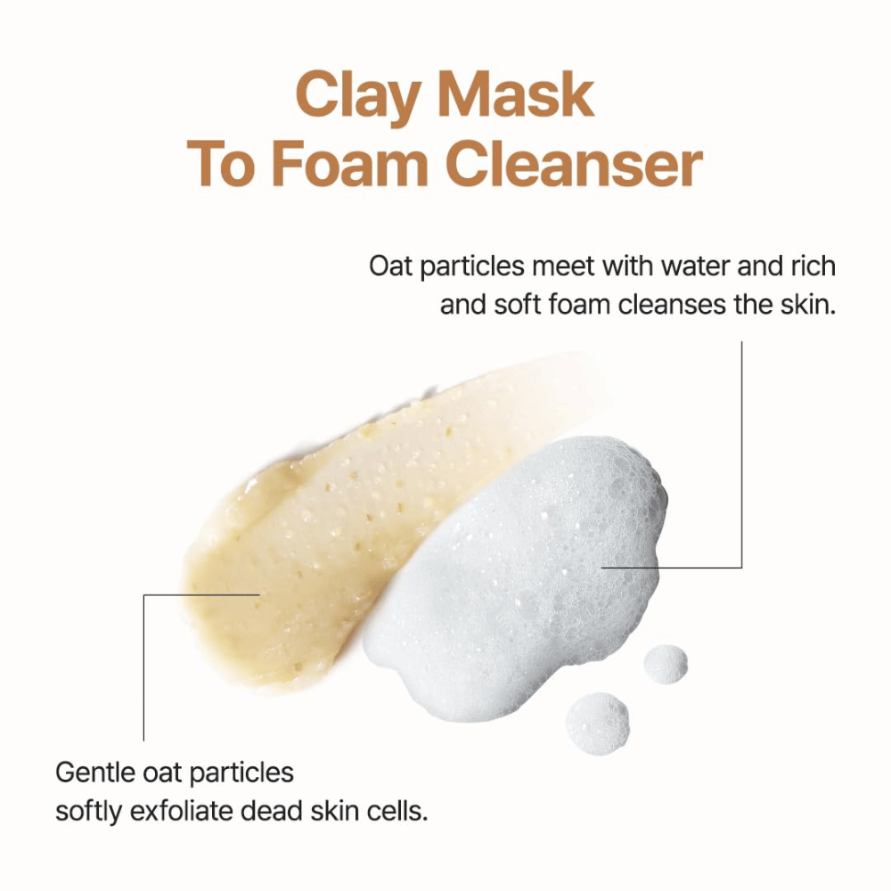 Purito SEOUL Oat In Gentle Exfoliating Face Cleanser – limpiador facial exfoliante suave con avena que se transforma de crema a espuma suave