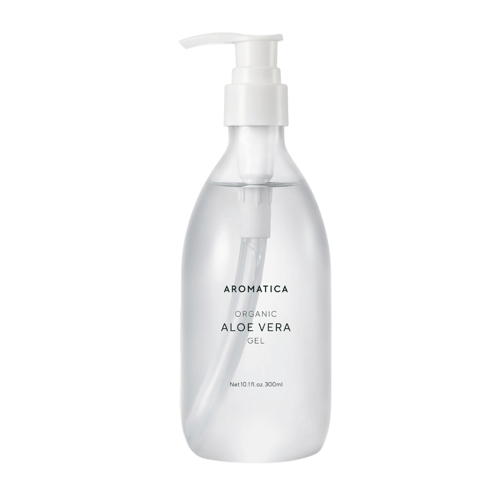 1. AROMATICA Organic Aloe Vera Gel 300 ml – imagen del producto con botella con dosificador