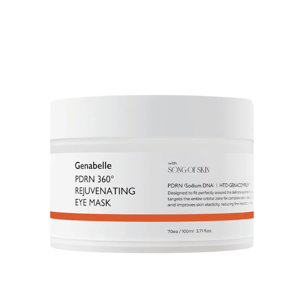 Genabelle PDRN 360° Rejuvenating Eye Mask con PDRN y una mascarilla de hidrogel de 360 grados para una hidratación intensa y el cuidado de toda la zona de los ojos.