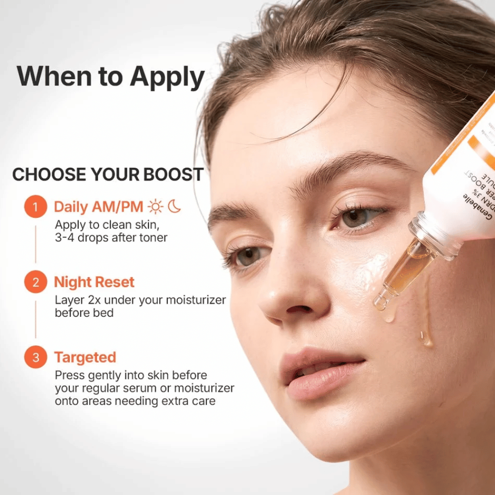 Genabelle PDRN 3% Hyper Boost Ampoule se aplica sobre la piel para un cuidado intensivo de la barrera cutánea