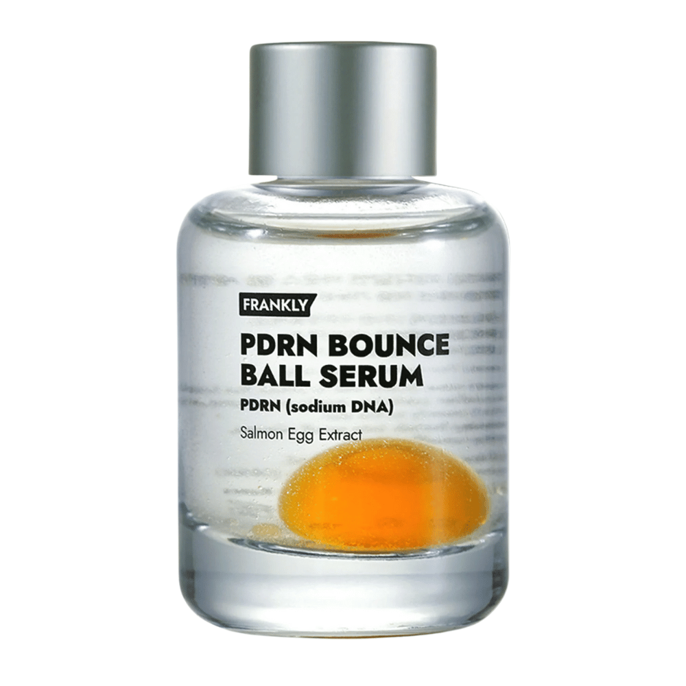 FRANKLY PDRN Bounce Ball Serum – suero facial coreano con PDRN y extracto de huevas de salmón que fortalece la barrera de la piel y proporciona elasticidad.