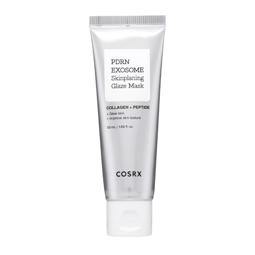 COSRX PDRN EXOSOME Skinplaning Glaze Mask – mascarilla facial con PDRN y péptidos que hidratan, igualan la textura de la piel y aportan luminosidad.