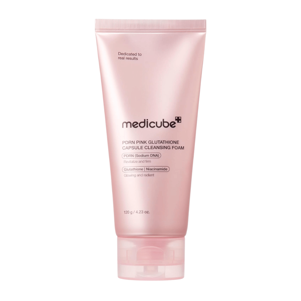 Medicube PDRN Pink Glutathione Capsule Cleansing Foam espuma limpiadora de 120 g con PDRN, glutatión y niacinamida para una piel radiante