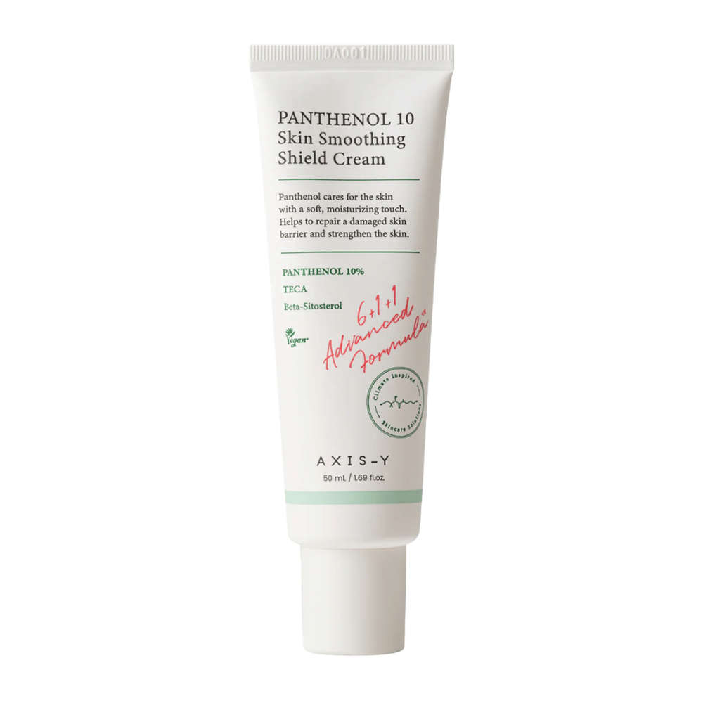 AXIS-Y Panthenol 10 Skin Smoothing Shield Cream imagen del producto de 50 ml sobre fondo blanco