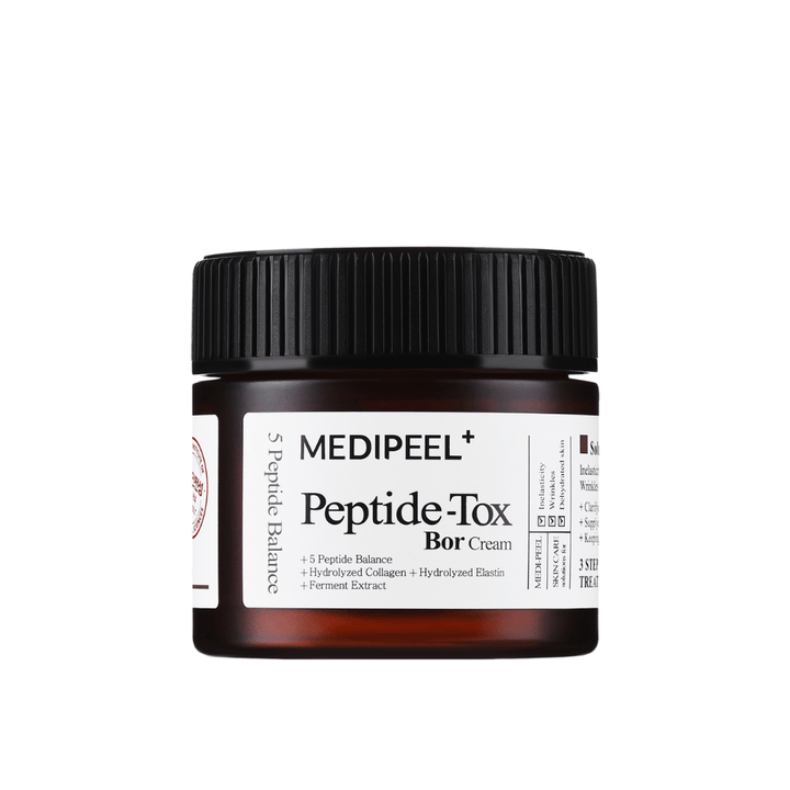 MEDI-PEEL Peptide-Tox Bor Cream imagen del producto – crema facial coreana con péptidos que contrarrestan la flacidez de la piel, mejoran la firmeza y proporcionan hidratación duradera.