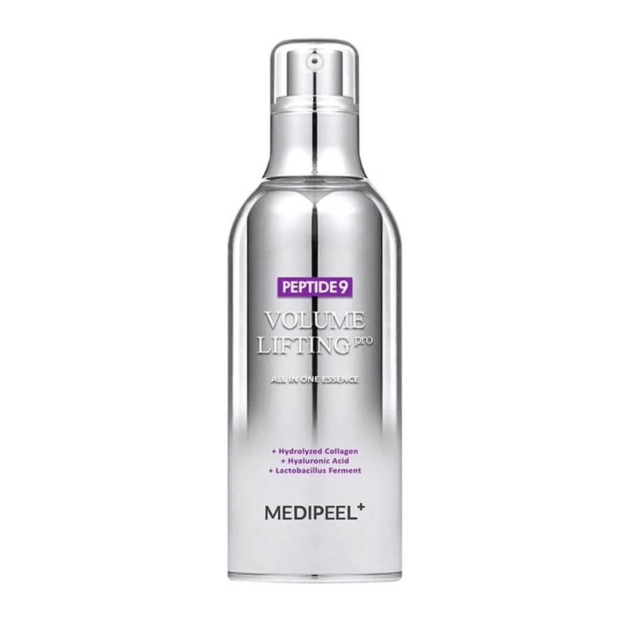 Medi-Peel Peptide 9 Volume Lifting All In One Essence Pro esencia – esencia coreana anti-edad con péptidos, colágeno y ácido hialurónico que ayuda a hidratar y dar firmeza a la piel.