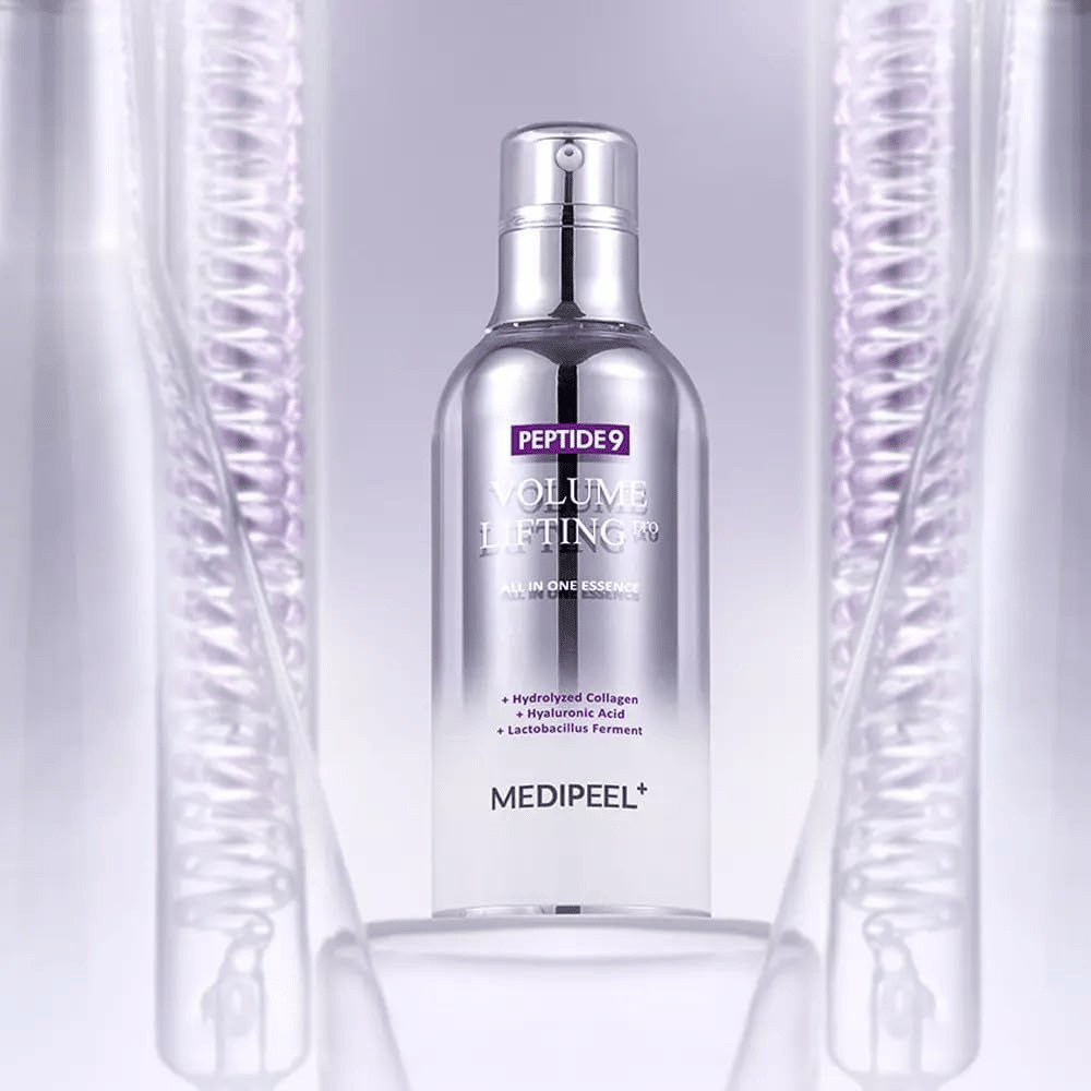Medi-Peel Peptide 9 Volume Lifting Essence cuidado de la piel – esencia coreana con péptidos y colágeno que ayuda a reducir las líneas finas y fortalecer la barrera de la piel.