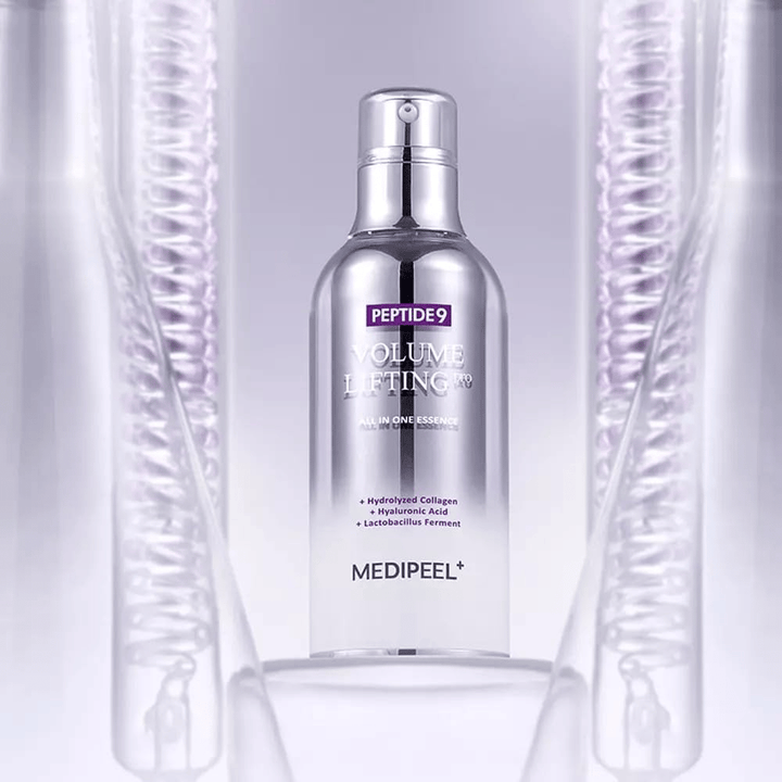 Medi-Peel Peptide 9 Volume Lifting Essence cuidado de la piel – esencia coreana con péptidos y colágeno que ayuda a reducir las líneas finas y fortalecer la barrera de la piel.