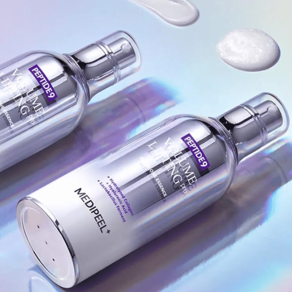 Medi-Peel Peptide 9 Volume Lifting Essence – esencia anti-edad hidratante con péptidos que ayuda a dar más volumen, brillo y una sensación más firme a la piel.