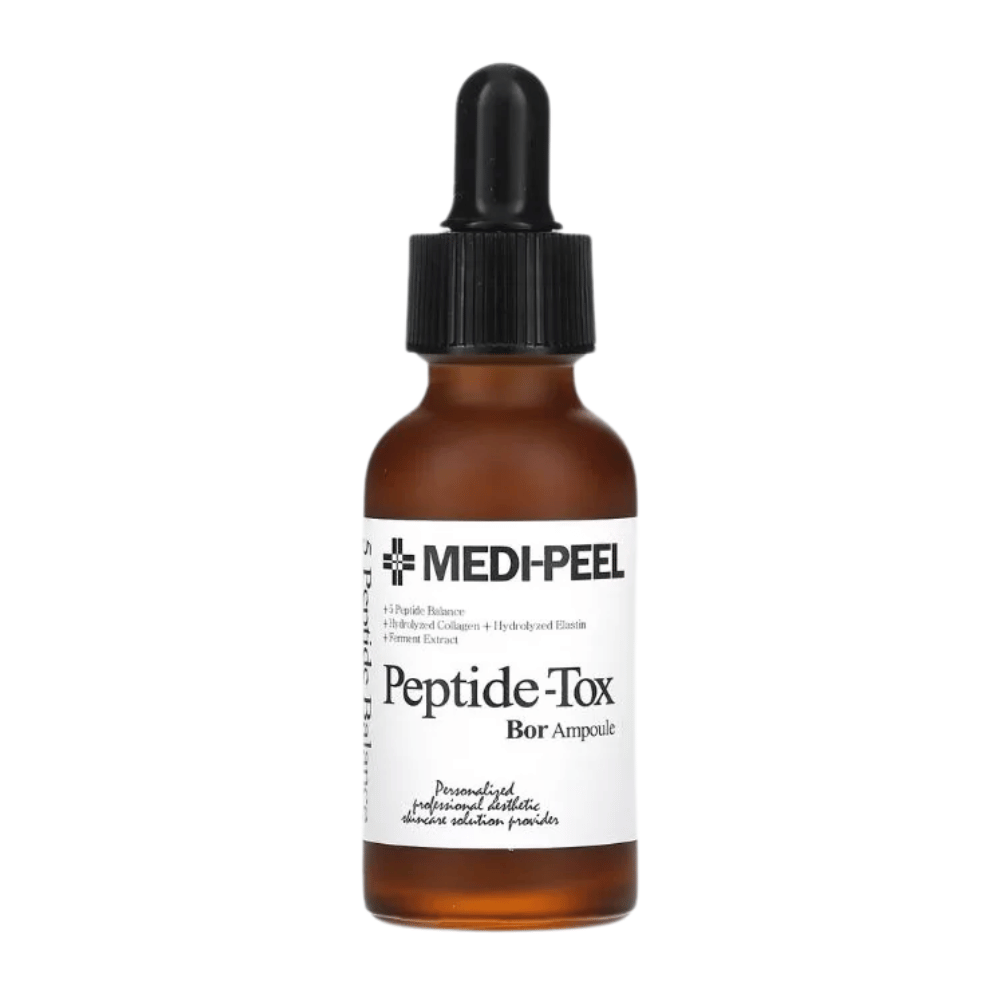 Imagen del producto MEDI-PEEL Peptide-Tox Bor Ampoule – suero peptídico coreano que ayuda a combatir las arrugas, fortalecer la piel y proporcionar hidratación intensa.