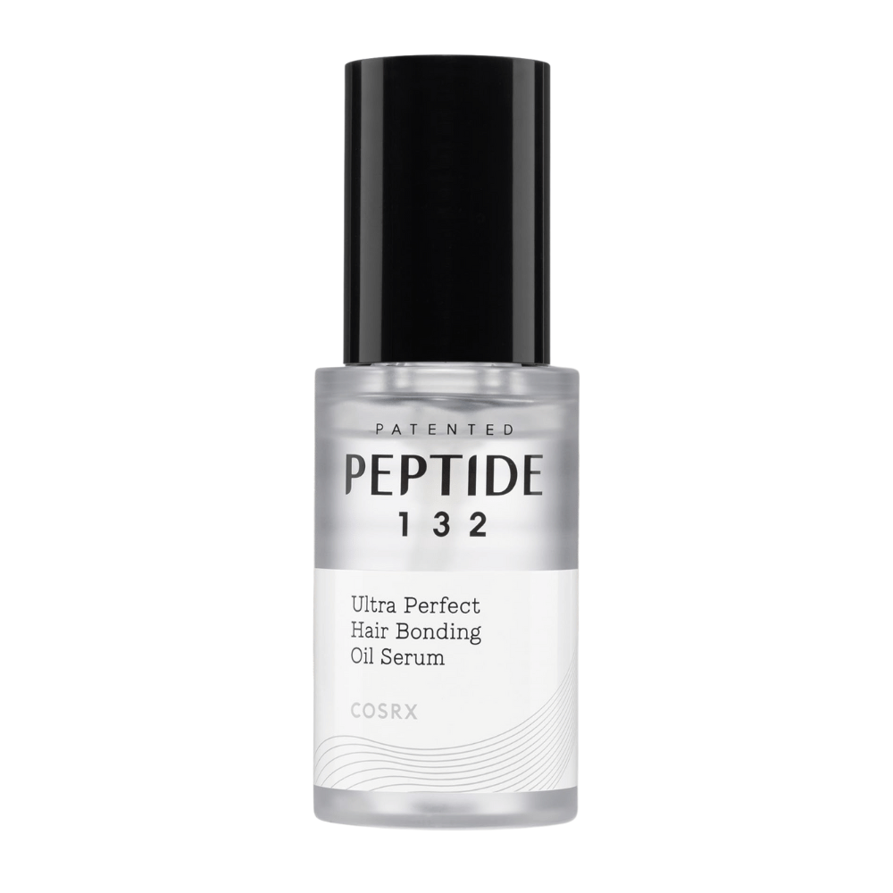 Imagen del producto de COSRX Peptide 132 Ultra Perfect Hair Bonding Oil Serum – aceite reparador para el cabello que fortalece y da brillo.
