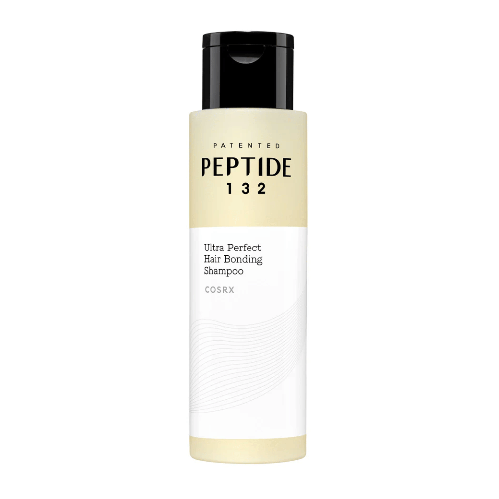 Imagen del producto de COSRX Peptide 132 Ultra Perfect Hair Bonding Shampoo – champú fortalecedor y reparador con péptidos para un cabello suave y brillante.