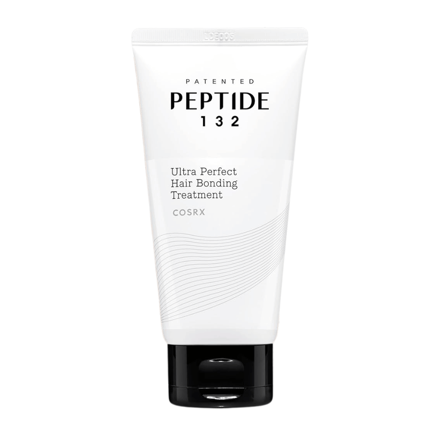 Produktbild av COSRX Peptide 132 Ultra Perfect Hair Bonding Treatment – reparerande hårinpackning som stärker och återfuktar håret.