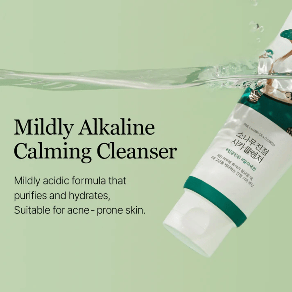 ROUND LAB Pine Calming Cica Cleanser – limpiador facial suave que limpia e hidrata la piel