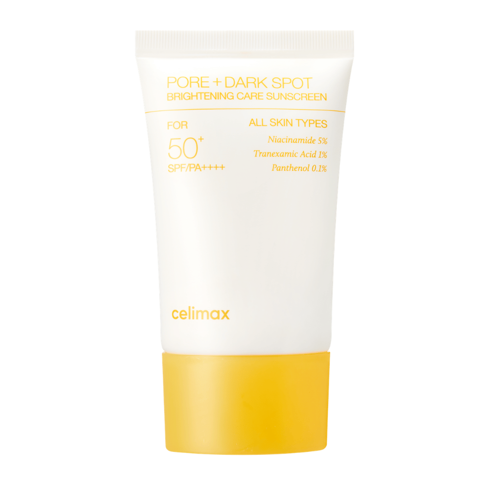 Celimax Pore+Dark Spot Brightening Care Sunscreen SPF50+ PA++++ – crema solar coreana ligera con niacinamida y ácido tranexámico para una piel más clara y uniforme